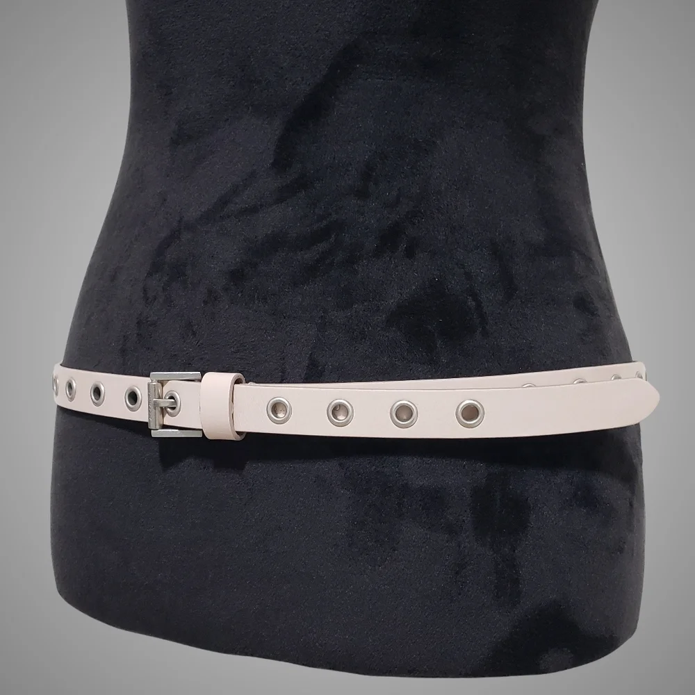 All Saints Belt Blush Antique Nickel Rivet Leather Belt Bohemian Grunge Modern